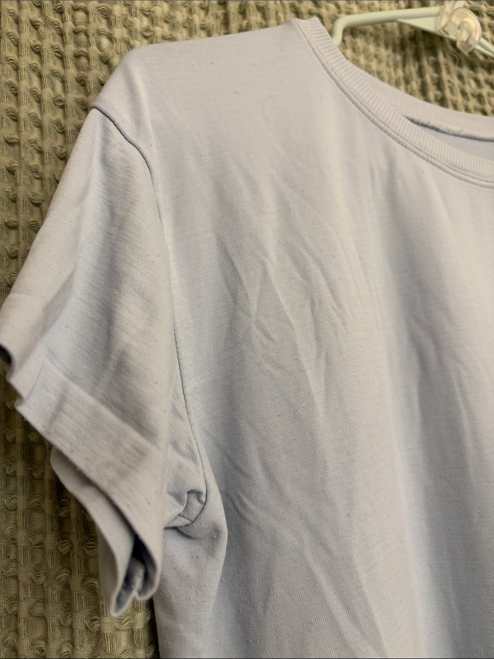 avocado Light blue Cropped Crewneck Tee - Picture 2 of 4